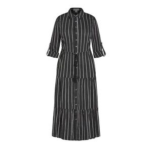 Refinity Crete Dress with white stripes and a drawstring waist